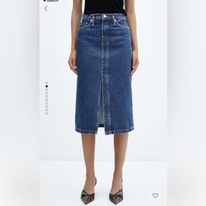 mango midi denim skirt - still currently sold!